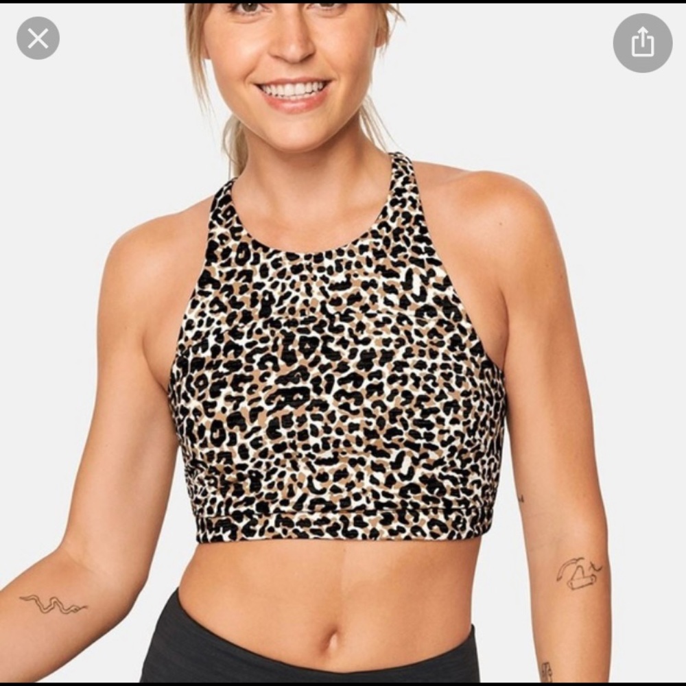 Outdoor Voices Cheetah Print Bra